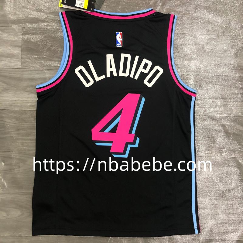 Maillot de Basket NBA Heat 2022 Oladipo 4 noir 2