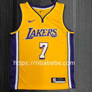 Maillot de Basket NBA Lakers 2022 Anthony 7 jaune col v