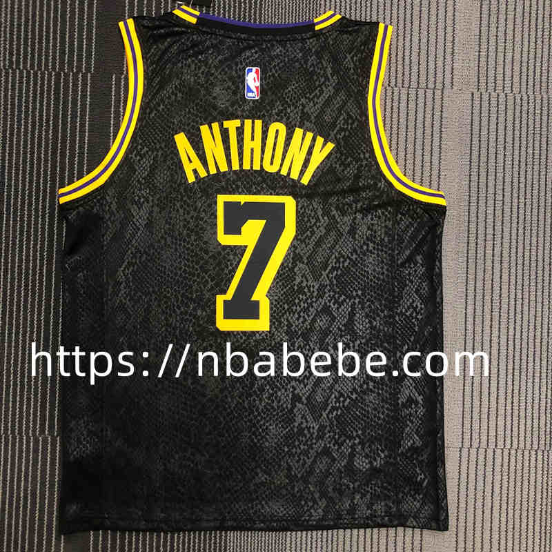 Maillot de Basket NBA Lakers 2022 Anthony 7 motif serpent 2
