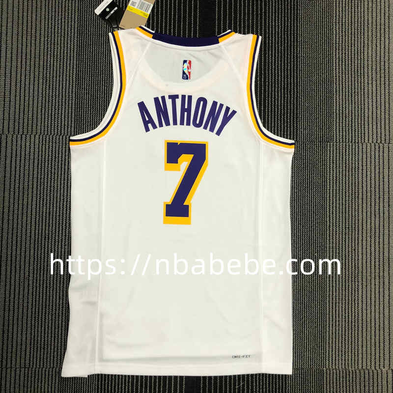 Maillot de Basket NBA Lakers 75e anniversaire Anthony 7 blanc 2