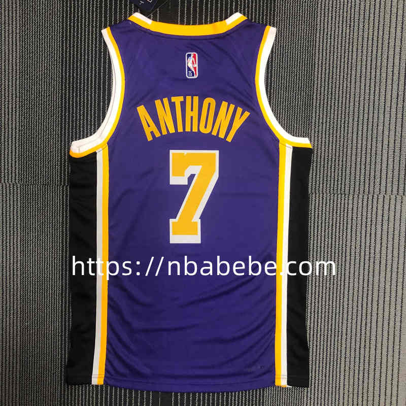 Maillot de Basket NBA Lakers 75e anniversaire Anthony 7 bleu2