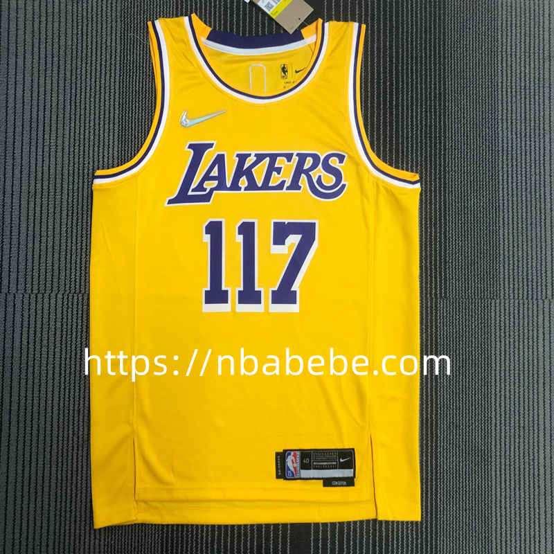 Maillot de Basket NBA Lakers 75e anniversaire X-BOX 117 jaune