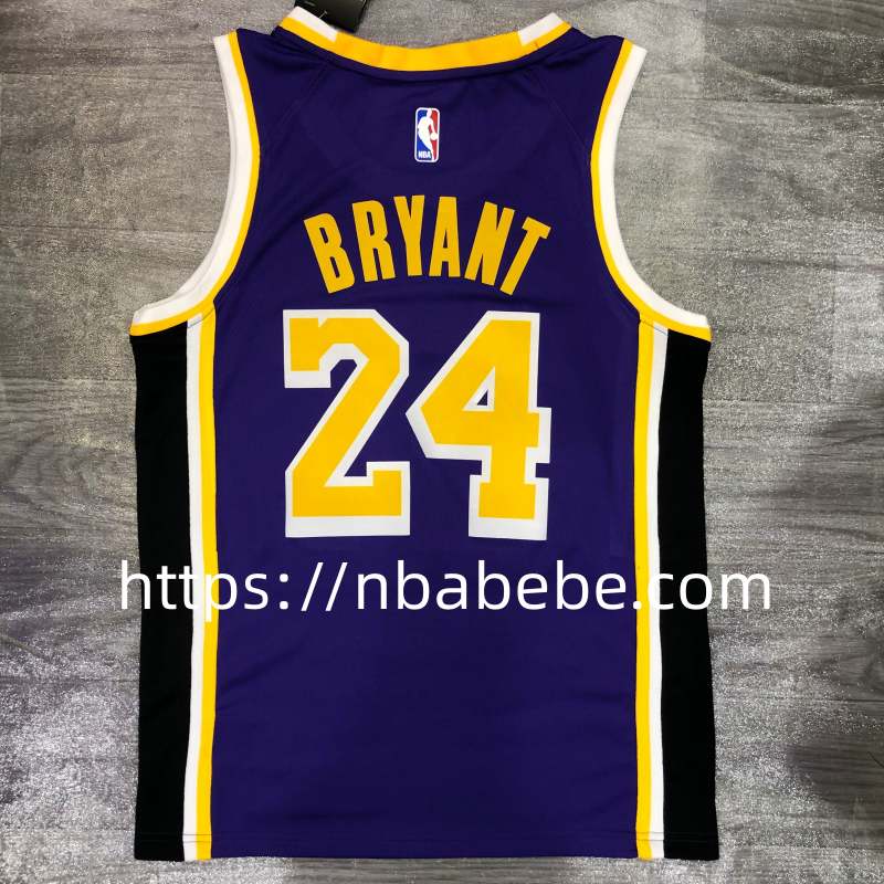 Maillot de Basket NBA Lakers Bryant 24 Jordan Violet 2