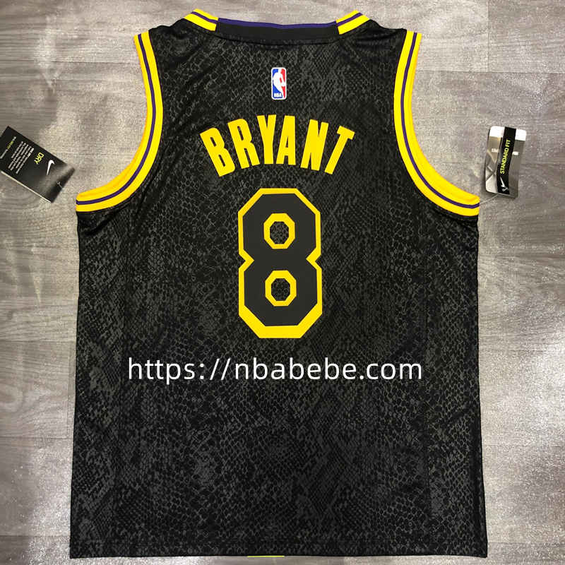 Maillot de Basket NBA Lakers Bryant 8 motif serpent 2