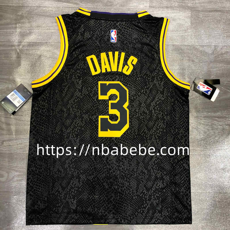 Maillot de Basket NBA Lakers Davis 3 motif serpent 2