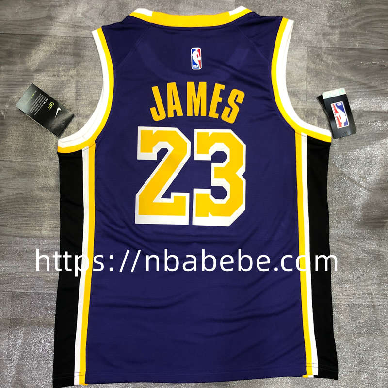 Maillot de Basket NBA Lakers James 23 bleu 2