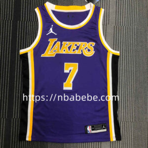 Maillot de Basket NBA Lakers Jordan 2022 Anthony 7 bleu