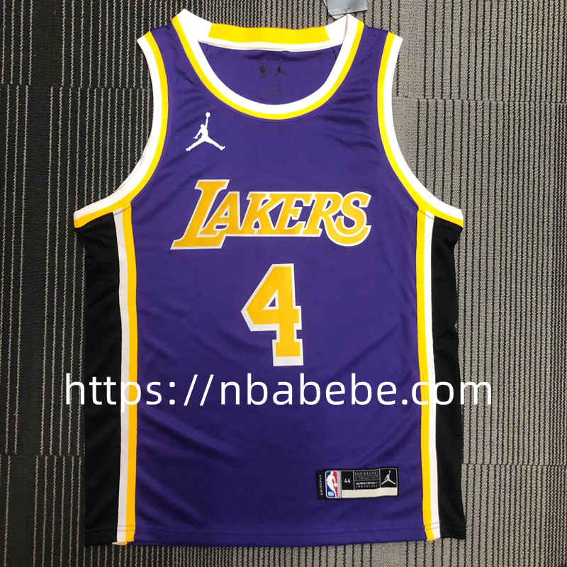 Maillot de Basket NBA Lakers Jordan 2022 Rondo 4 bleu