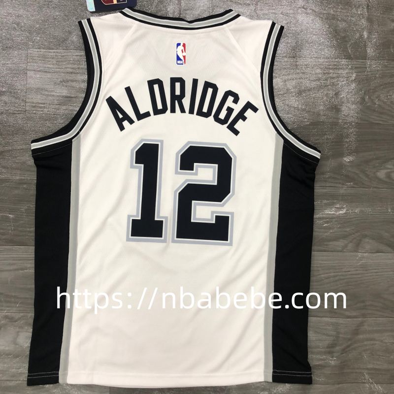 Maillot de Basket NBA Spurs 2022 Aldridge 12 blanc 2