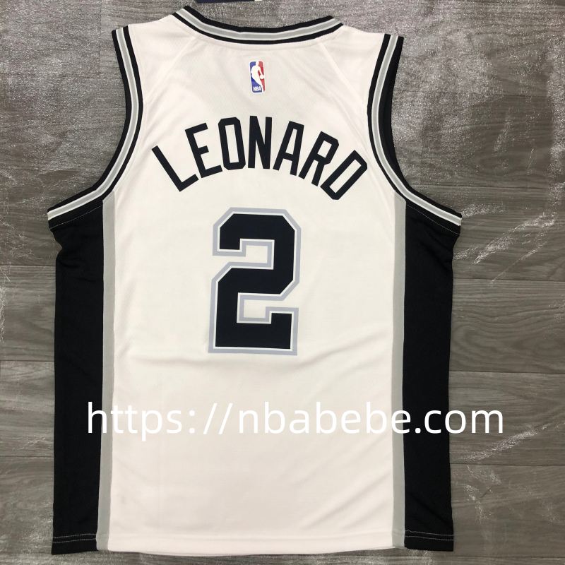Maillot de Basket NBA Spurs 2022 Leonard 2 blanc 2