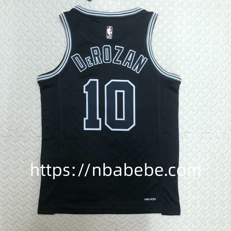 Maillot de Basket NBA Spurs 2023 DeRozan 10 noir 2