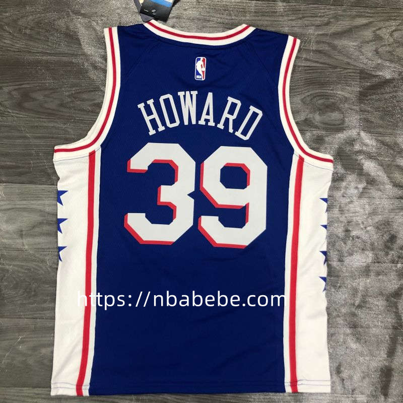 Maillot de Basket NBA 76ers Howard 39 col v bleu 2