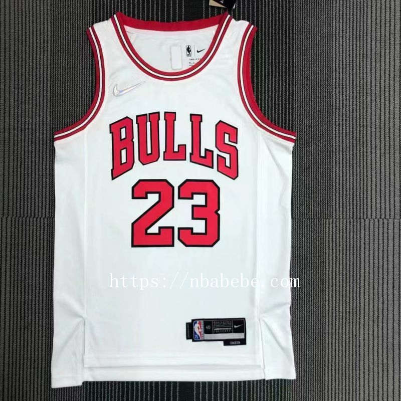Maillot de Basket NBA Bulls 75e anniversaire Jordan 23 blanc