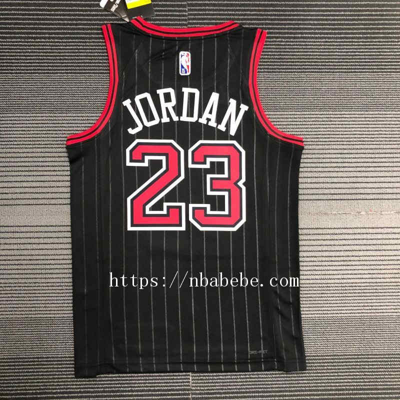 Maillot de Basket NBA Bulls 75e anniversaire Jordan 23 noir 2