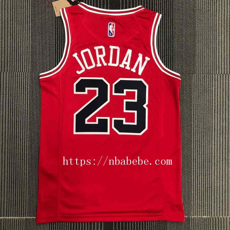 Maillot de Basket NBA Bulls 75e anniversaire Jordan 23 rouge 2