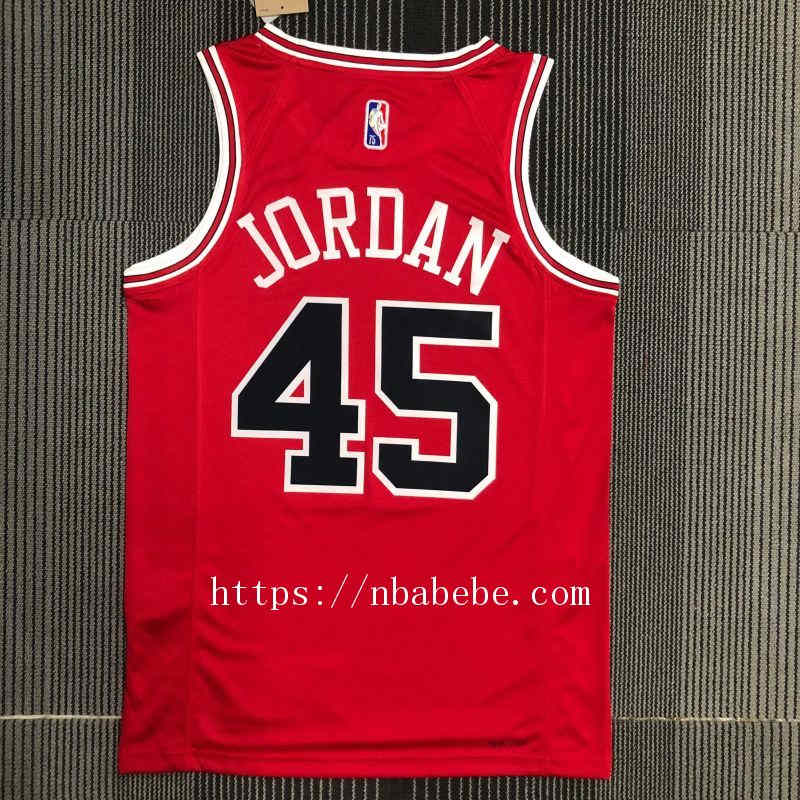Maillot de Basket NBA Bulls 75e anniversaire Jordan 45 rouge 2