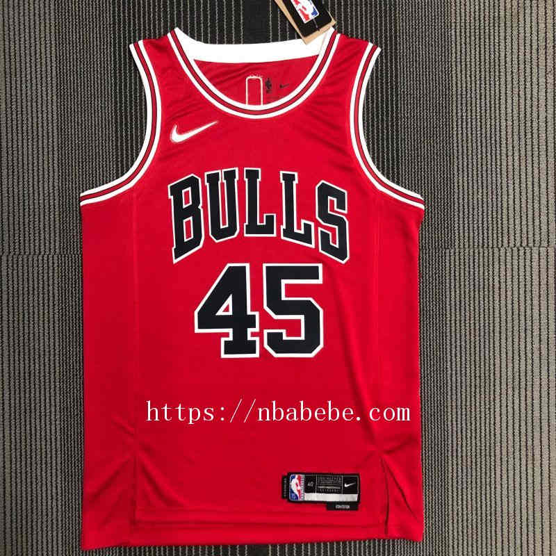 Maillot de Basket NBA Bulls 75e anniversaire Jordan 45 rouge