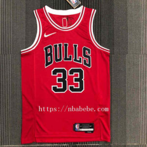 Maillot de Basket NBA Bulls 75e anniversaire Pippen 33 rouge
