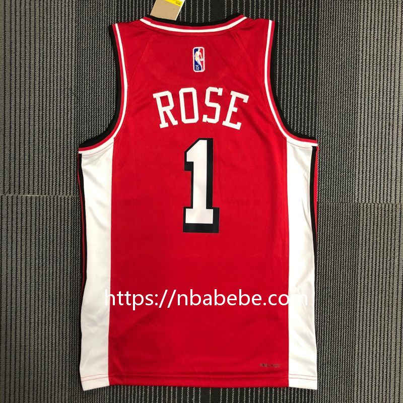 Maillot de Basket NBA Bulls 75e anniversaire Rose 1 city édition 2