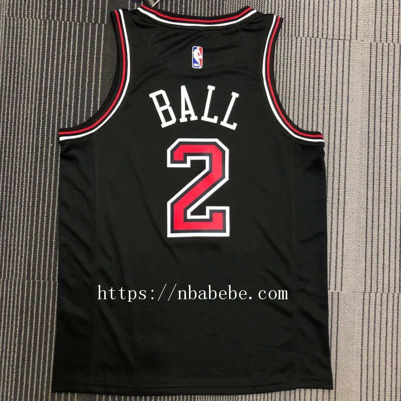 Maillot de Basket NBA Bulls Ball 2 noir 2