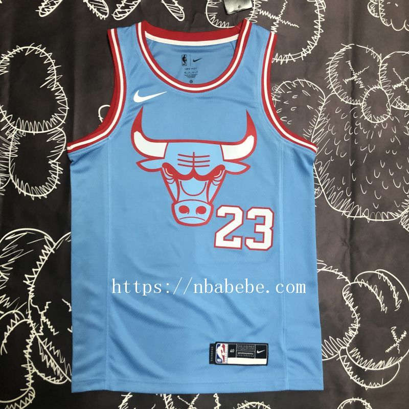Maillot de Basket NBA Bulls Jordan 23 bleu