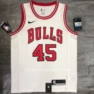 Maillot de Basket NBA Bulls Jordan 45 blanc