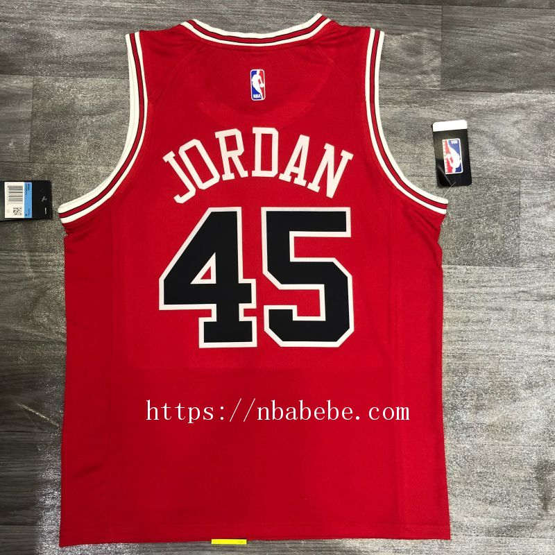 Maillot de Basket NBA Bulls Jordan 45 rouge 2