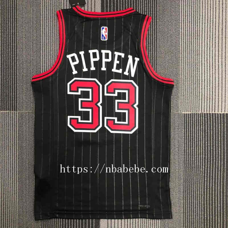 Maillot de Basket NBA Bulls Jordan 75e anniversaire Pippen 33 noir 2