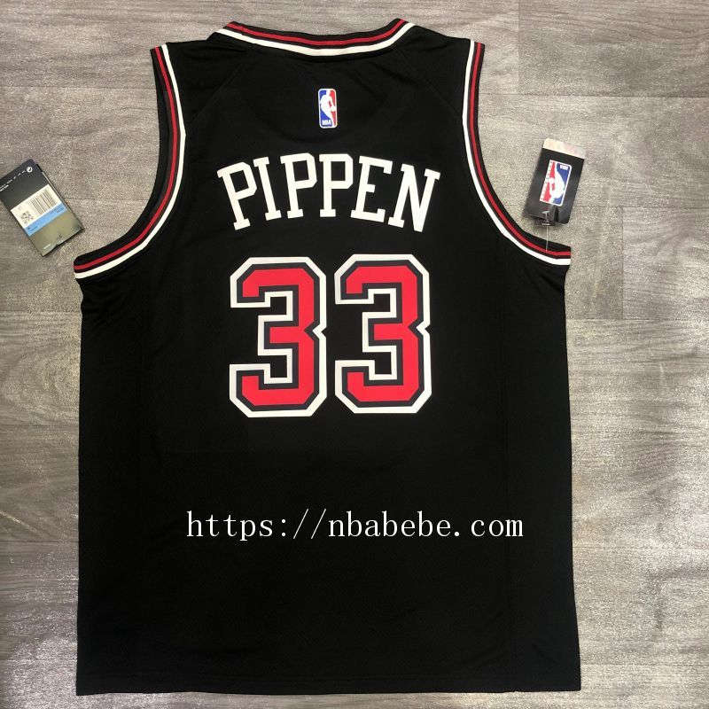 Maillot de Basket NBA Bulls Pippen 33 noir 2