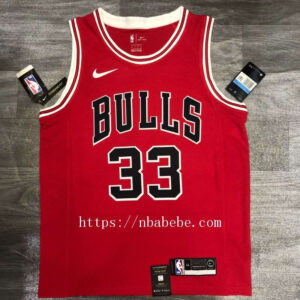 Maillot de Basket NBA Bulls Pippen 33 rouge