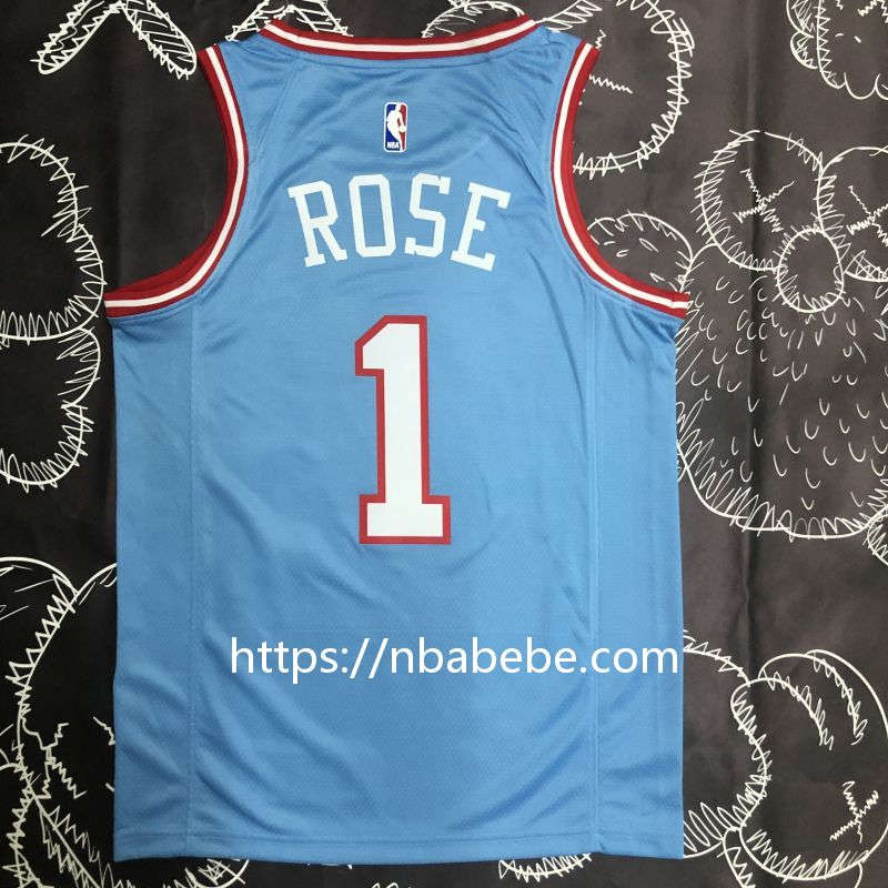 Maillot de Basket NBA Bulls Rose 1 bleu 2