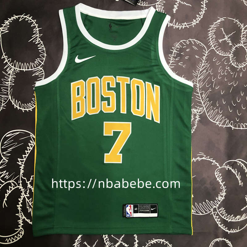 Maillot de Basket NBA Celtics 2022 Brown 7 or vert