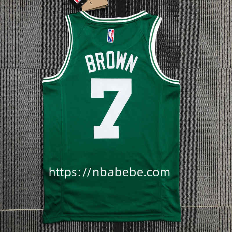 Maillot de Basket NBA Celtics 75e anniversaire Brown 7 vert 2