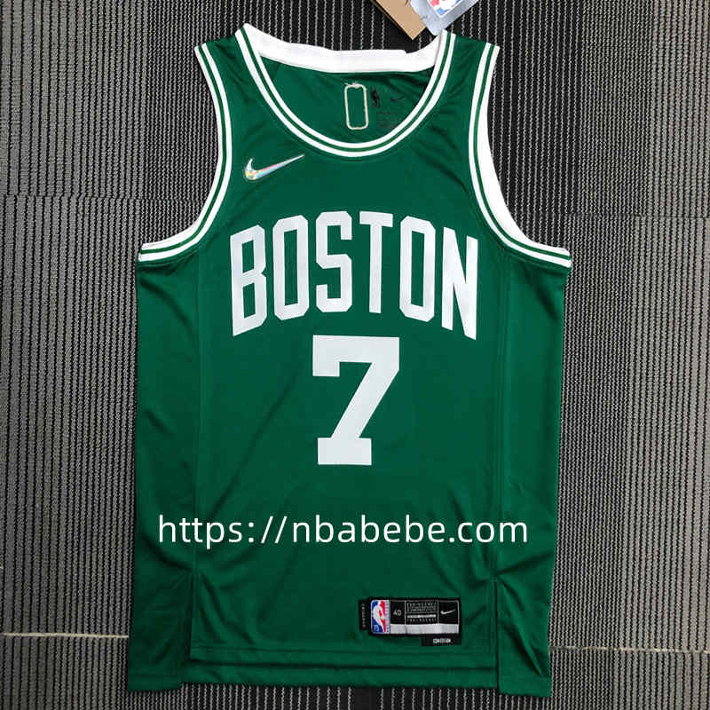 Maillot de Basket NBA Celtics 75e anniversaire Brown 7 vert