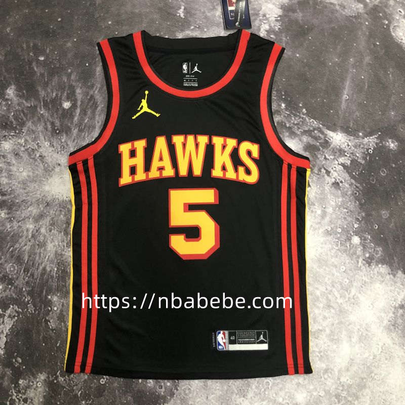 Maillot de Basket NBA Hawks Murry 5 Jordan noir