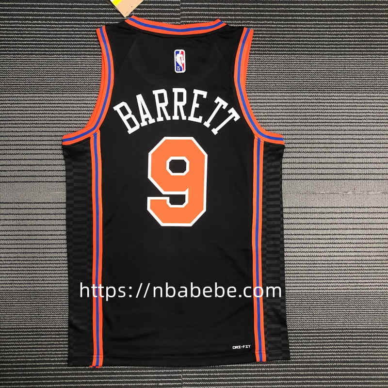 Maillot de Basket NBA Knicks 75e anniversaire Barrett 9 city édition 2