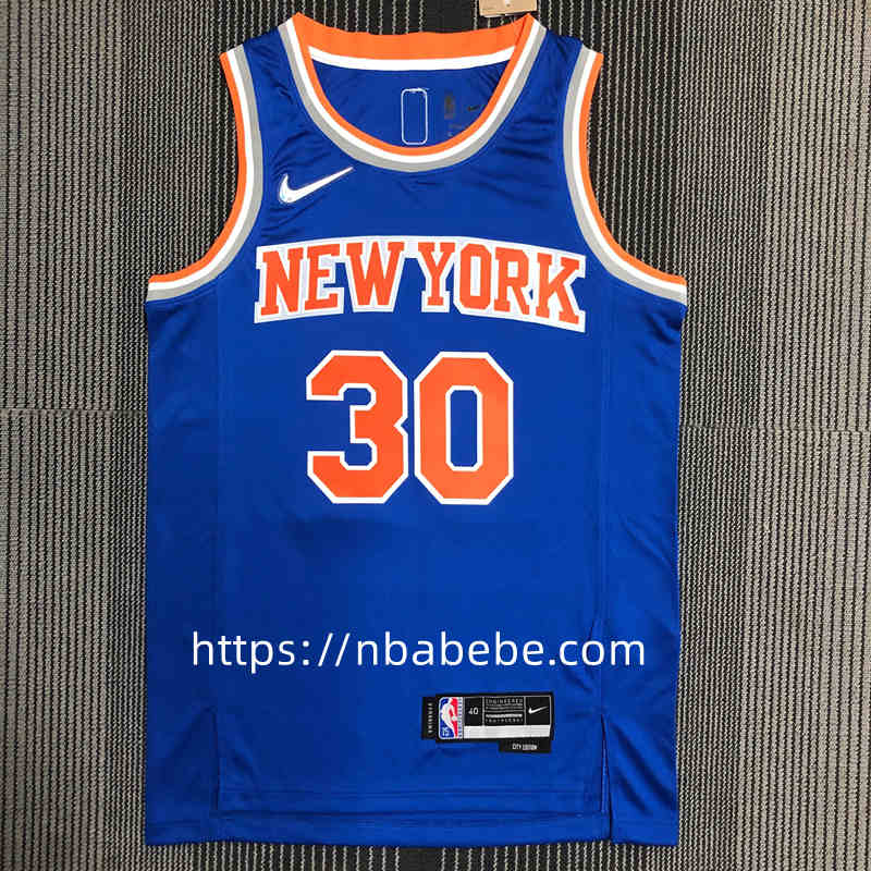 Maillot de Basket NBA Knicks 75e anniversaire Randle 30 bleu