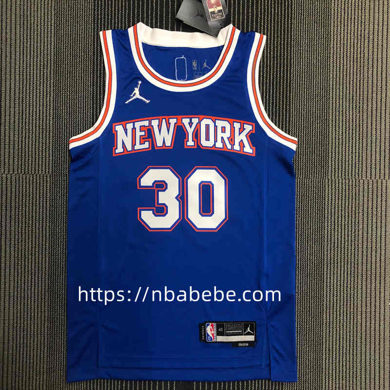 Maillot de Basket NBA Knicks Jordan 75e anniversaire Randle 30 bleu