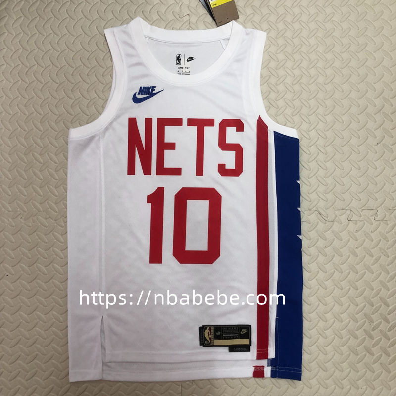 Maillot de Basket NBA Nets 2023 Simmons 10 vintage blanc
