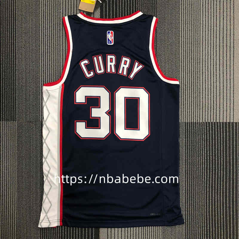 Maillot de Basket NBA Nets 75e anniversaire Curry 30 city édition 2