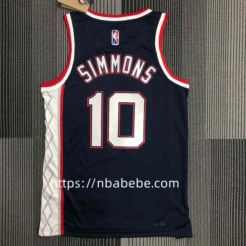 Maillot de Basket NBA Nets 75e anniversaire Simmons 10 city édition 2