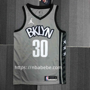 Maillot de Basket NBA Nets Curry 30 gris Jordan