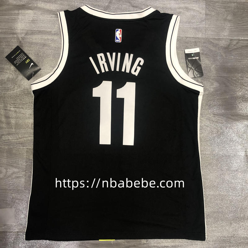 Maillot de Basket NBA Nets Irving 11 noir col v 2