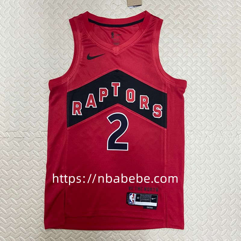 Maillot de Basket NBA Raptors 2023 Leonard 2 rouge