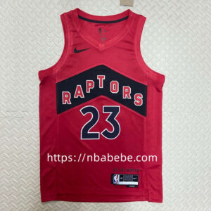 Maillot de Basket NBA Raptors 2023 VanVleet 23 rouge