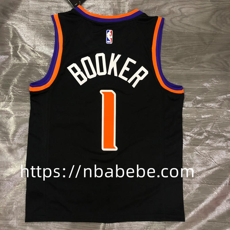Maillot de Basket NBA Suns 2022 Booker 1 noir 2