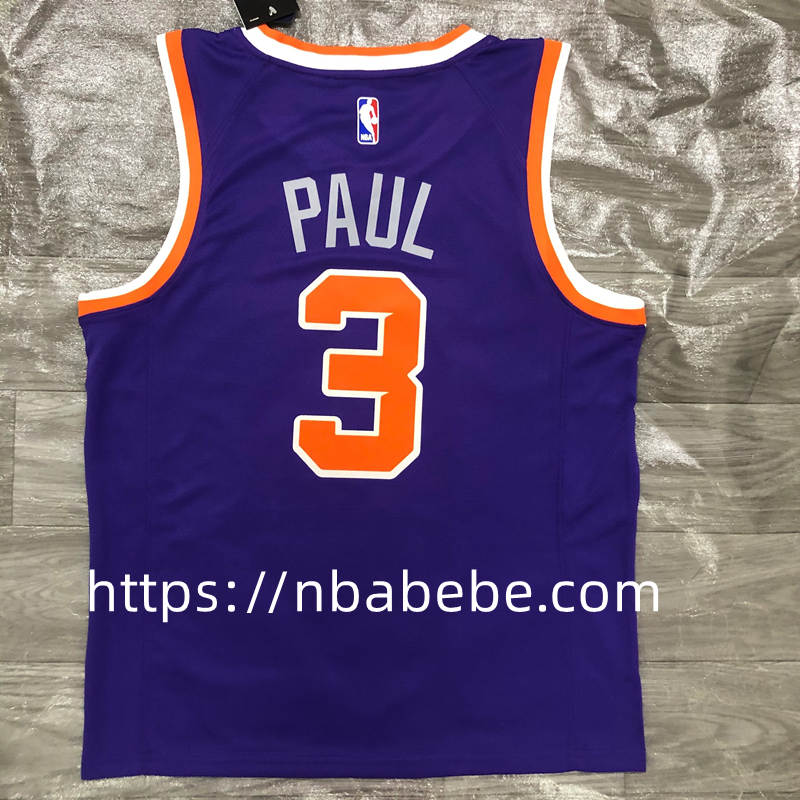 Maillot de Basket NBA Suns 2022 Paul 3 Violet 2