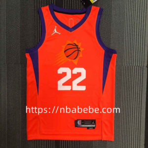 Maillot de Basket NBA Suns Jordan 75e anniversaire Ayton 22 orange