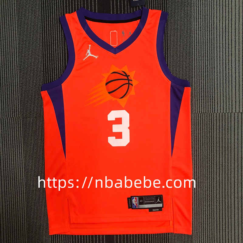 Maillot de Basket NBA Suns Jordan 75e anniversaire Paul 3 orange