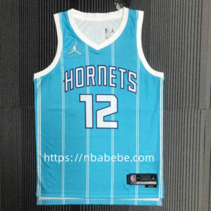 Maillot de Basket NBA Hornets Jordan 75e anniversaire Oubre Jr. 12 bleu